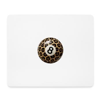 Leopard Pattern 8 Ball - Mouse Pad (horizontal) - white - Front