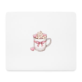 Herzcreme-Tasse - Mousepad (Querformat) - Weiß - Vorne