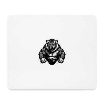 Musculation Tiger Muscles - Tapis de souris (format paysage) - blanc - Devant