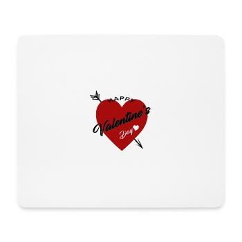 Valentine's Day Heart Font Design - Mouse Pad (horizontal) - white - Front
