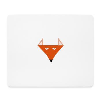 Tête de renard - Tapis de souris (format paysage) - blanc - Devant