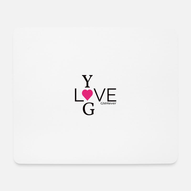 Cadeau YogLove - Tapis de souris (format paysage) - blanc