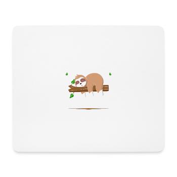 Faultier Ich Muss Erstmal Gar Nichts, Sloth Büro - Mousepad (Querformat) - Weiß - Vorne