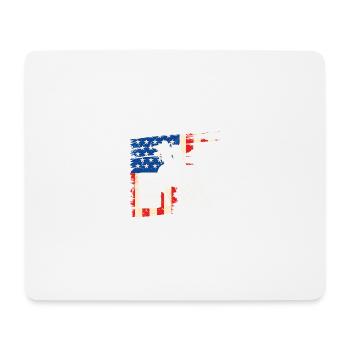 Barrel Racer American Flag, Patriotic Rodeo Barrel - Mousepad (Querformat) - Weiß - Vorne