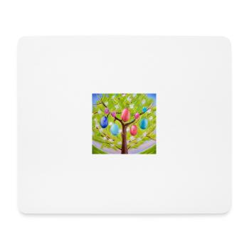 Bunter Eierbaum - Mousepad (Querformat) - Weiß - Vorne