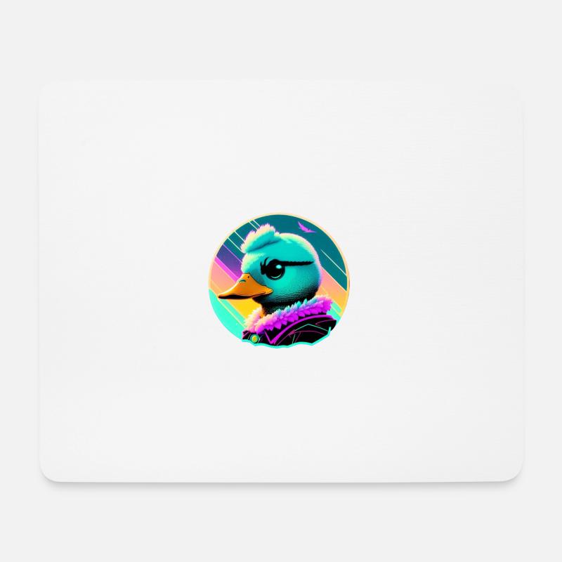 Cyber Ente bunt - Mousepad (Querformat) - Weiß