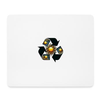 Recycling Sun - Mouse Pad (horizontal) - white - Front