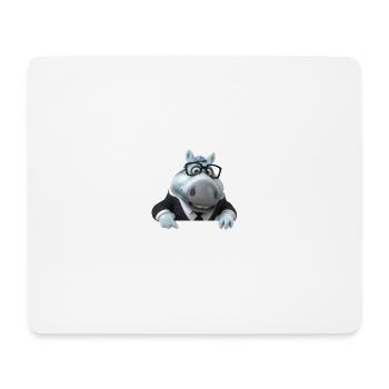 illustration d'un buste de cheval amusant - Tapis de souris (format paysage) - blanc - Devant
