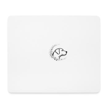 Minimal Dog Muzzle – Abstract Line Art Design - Mouse Pad (horizontal) - white - Front