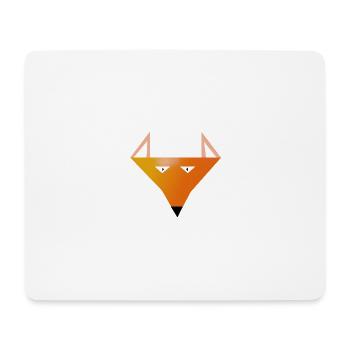 Geometrischer Fuchskopf Print - Mousepad (Querformat) - Weiß - Vorne