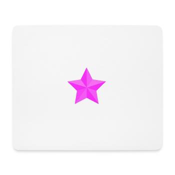 Geometrische Pink Star - Mousepad (Querformat) - Weiß - Vorne