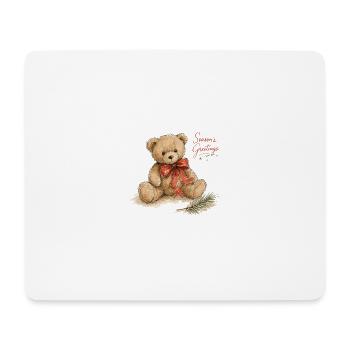 Aquarell Weihnachtsteddybär - Mousepad (Querformat) - Weiß - Vorne