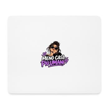Weniger Fälle, mehr Menschen - Mousepad (Querformat) - Weiß - Vorne