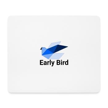 Early Bird blau - Mousepad (Querformat) - Weiß - Vorne