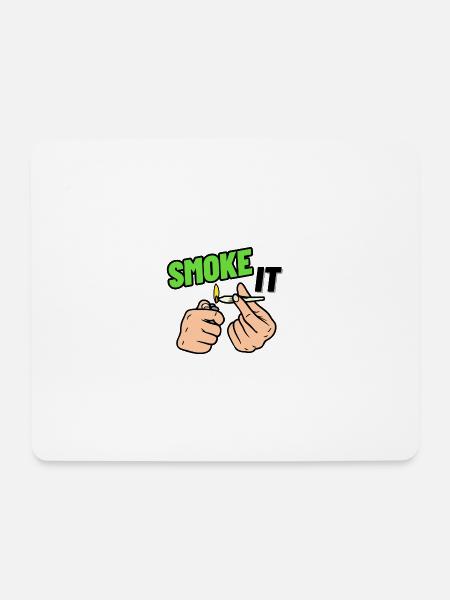 SMOKE IT - Mousepad (Querformat) - Weiß