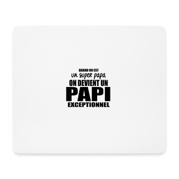 PAPI EXCEPTIONNEL - Tapis de souris (format paysage) - blanc - Devant