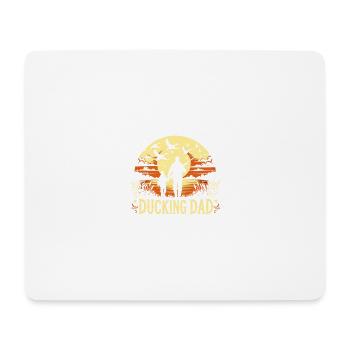 Duck Hunter Fathers Day, Retro Waterfowl Duck - Mousepad (Querformat) - Weiß - Vorne