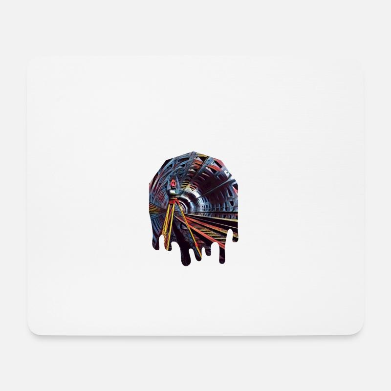 Tunnelvermesser tropfen - Mousepad (Querformat) - Weiß