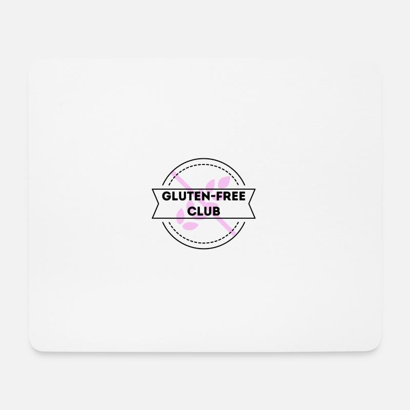 gluten free club black pink - Mousepad (Querformat) - Weiß