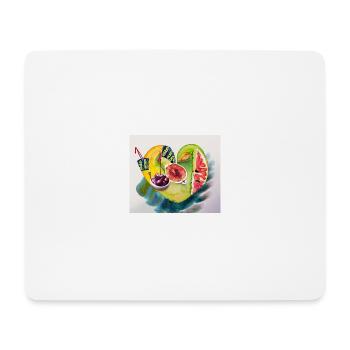 Des fruits pour le cœur - Tapis de souris (format paysage) - blanc - Devant