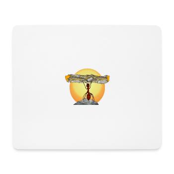 never give up - Mouse Pad (horizontal) - white - Front