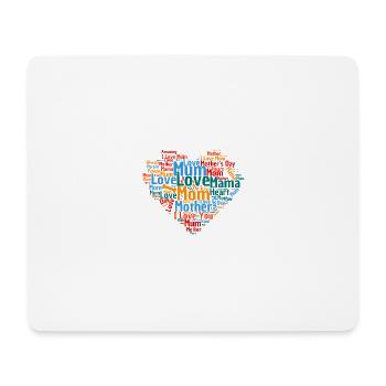 word heart boy - Mousepad (Querformat) - Weiß - Vorne