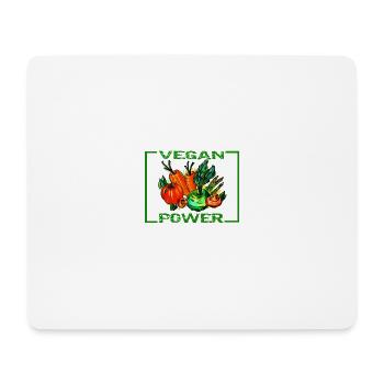 T SHIRT VEGAN POWER - Mousepad (Querformat) - Weiß - Vorne