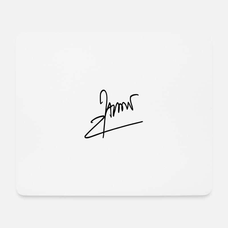 Emmanuel Macron signature - Mousepad (Querformat) - Weiß