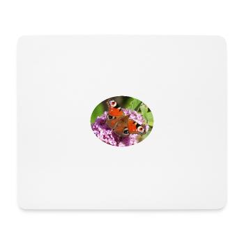 Schmetterling auf Sommerflieder - Mousepad (Querformat) - Weiß - Vorne