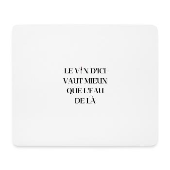 Amateur vin - Tapis de souris (format paysage) - blanc - Devant