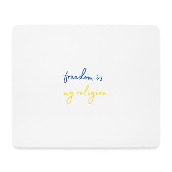 freedom is my religion - Mousepad (Querformat) - Weiß - Vorne