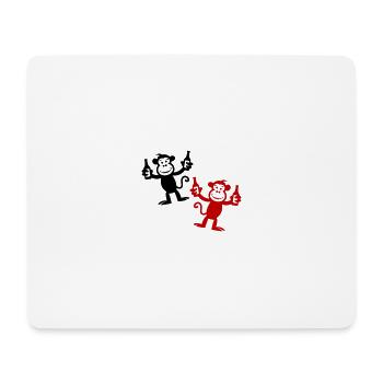 Affe Bier Lustig Party Junggeselle - Mousepad (Querformat) - Weiß - Vorne