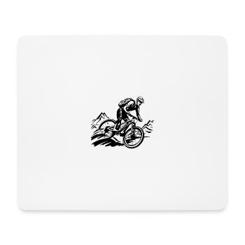 Mountain biker mountain bike - Mouse Pad (horizontal) - white - Front