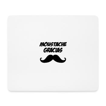 moustache gracias - Tapis de souris (format paysage) - blanc - Devant