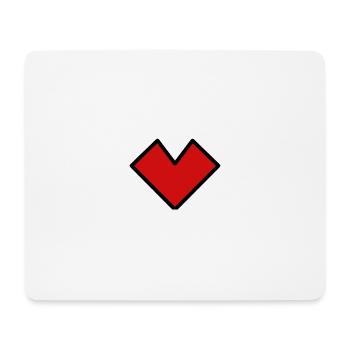 coeur amour coeur rouge coeur cadeau idée couple - Tapis de souris (format paysage) - blanc - Devant