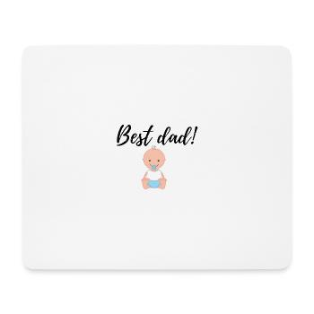 Best dad - Mousepad (Querformat) - Weiß - Vorne