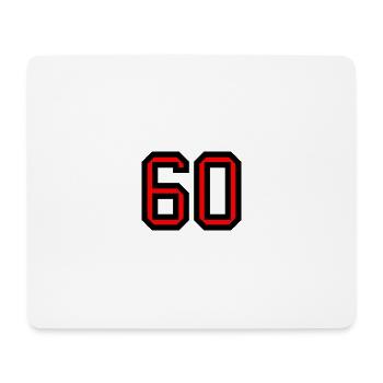 60. 60 ANS. 60e ANNIVERSAIRE. ANNIVERSAIRE 60 ANS. - Tapis de souris (format paysage) - blanc - Devant