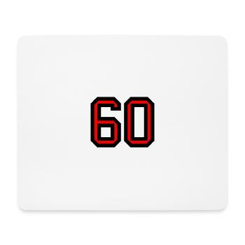 60. 60 ANS. 60e ANNIVERSAIRE. ANNIVERSAIRE 60 ANS. - Tapis de souris (format paysage) - blanc - Devant