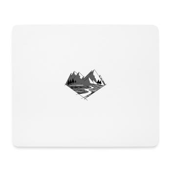 L’amour de la montagne - Tapis de souris (format paysage) - blanc - Devant