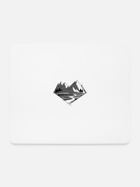 Mountain Love - Mousepad (Querformat) - Weiß