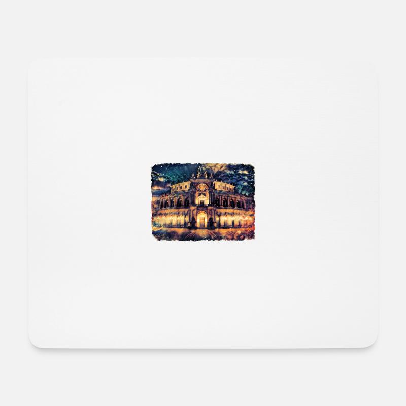 Dresden Deutschland Germany Semperoper - Mousepad (Querformat) - Weiß