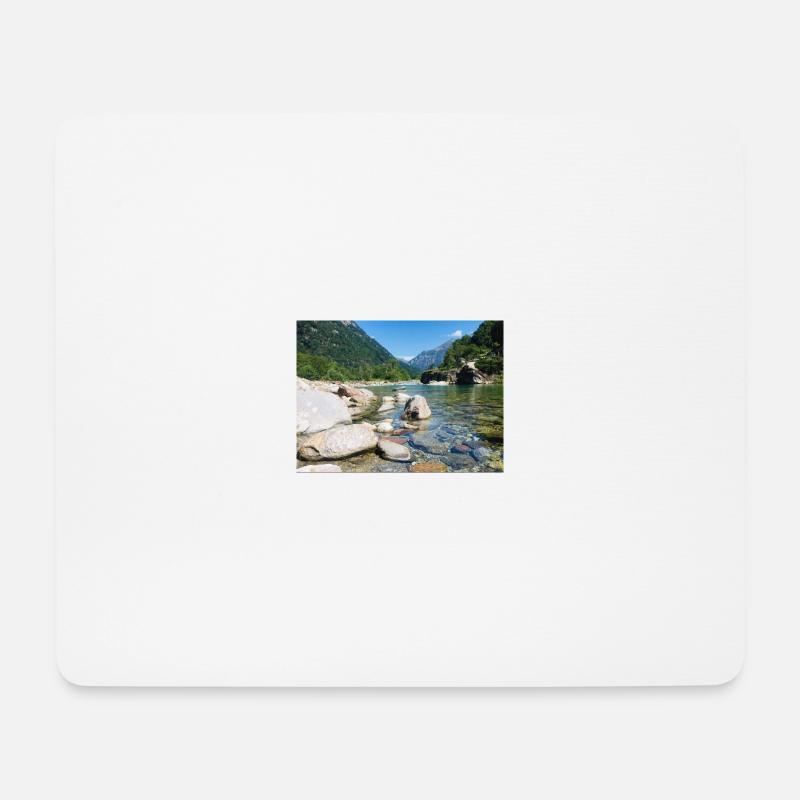 Flussbeet - Mousepad (Querformat) - Weiß