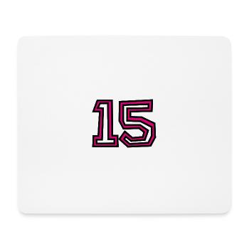 15. 15 ANS. 15e ANNIVERSAIRE. ANNIVERSAIRE 15 ANS. - Tapis de souris (format paysage) - blanc - Devant