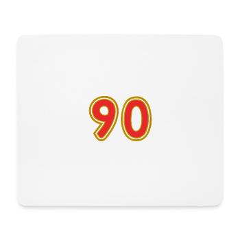 90. 90 ANS. 90e ANNIVERSAIRE. ANNIVERSAIRE 90 ANS. - Tapis de souris (format paysage) - blanc - Devant