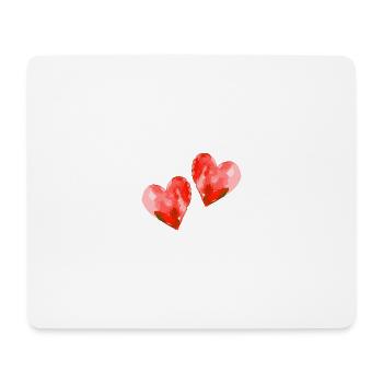 Coeurs en amour Mariage Saint-Valentin - Tapis de souris (format paysage) - blanc - Devant