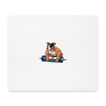 Amstaf Gym stemmt Gewichte Strongman - Mousepad (Querformat) - Weiß - Vorne