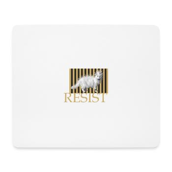 Katzen punk Resist frecheLanghaarkatze rebellisch  - Mousepad (Querformat) - Weiß - Vorne