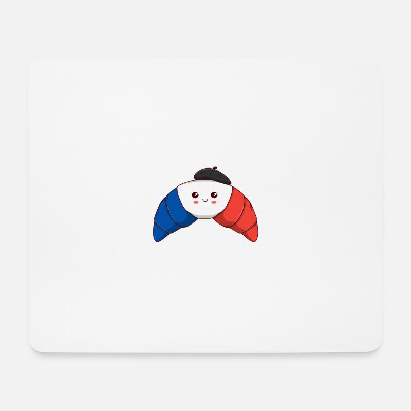 Croissant Frankreich Geschenkidee - Mousepad (Querformat) - Weiß