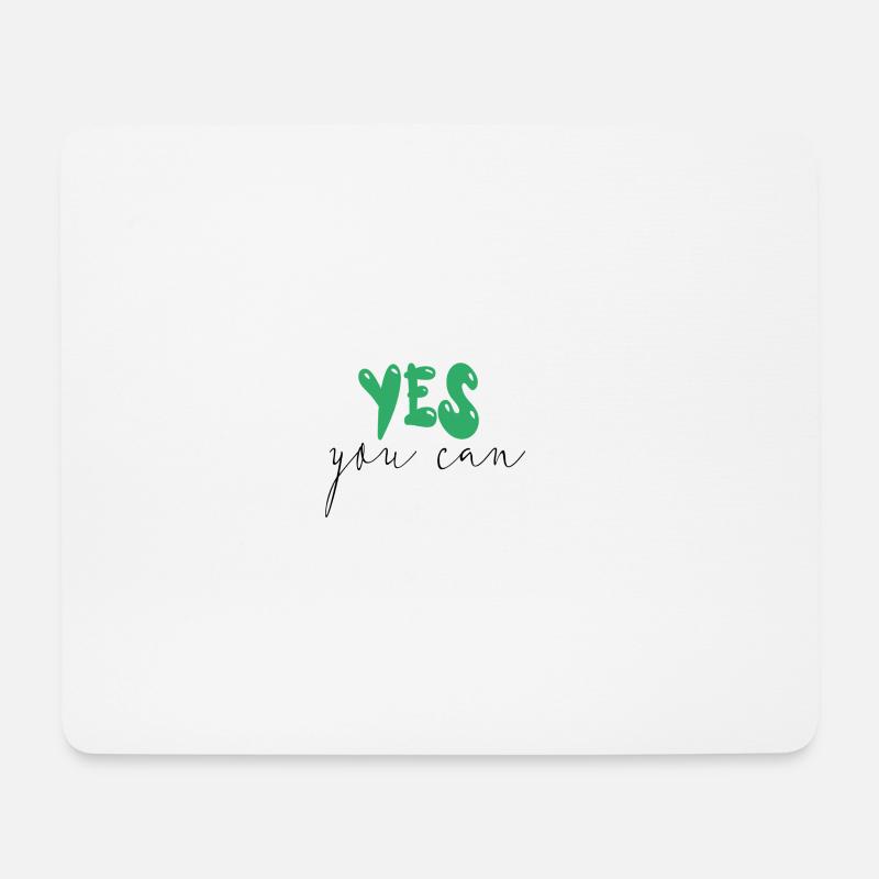 yes you can - Mousepad (Querformat) - Weiß