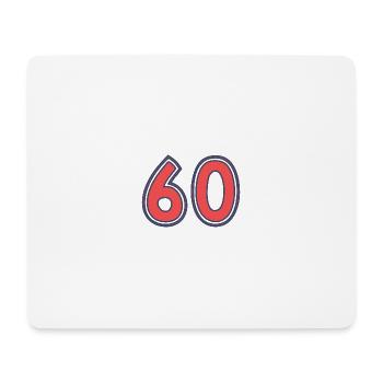 60. 60 YEARS. 60th ANNIVERSARY - Mouse Pad (horizontal) - white - Front